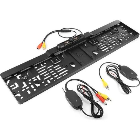 1 caméra de recul infrarouge, angle 170°, sans fil 2,4 GHz, support plaque d'immatriculation, aide au stationnement (1/5)