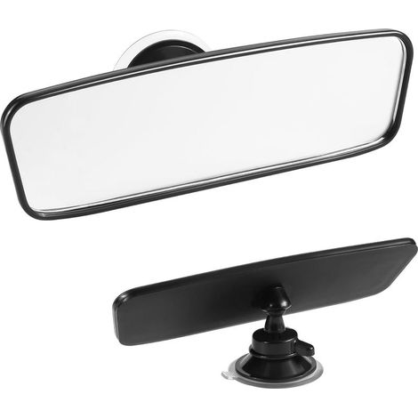 Rétroviseur Intérieur Voiture 360° Rotatif Conduite Accompagnée Ventouse Extra-Forte Ultra-Adhésive - Compatible SUV/Camions - Champ de Vision 200x60mm Large Angle (1/5)