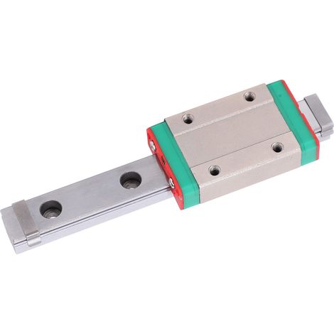 Guide linéaire miniature avec coulisseau à bloc allongé pour installations industrielles automatisées MGN12H-100-1R (1/5)