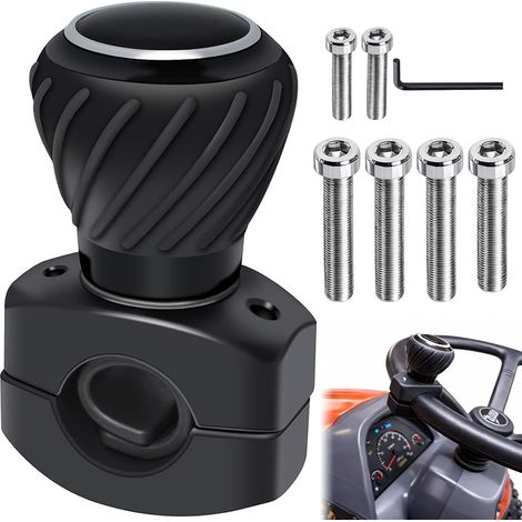Boule de Volant Compatible avec Kubota John Dee-Re, Universel Bouton de Direction Suicide Bouton Power Handle Spinner pour Voitures Camion Tondeuse Tracteur Bateau Voiturette de Golf par (1/5)