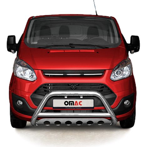 Pare-Buffle Avant Pour Ford Transit Custom 2012-2018 en Acier Inox (1/5)