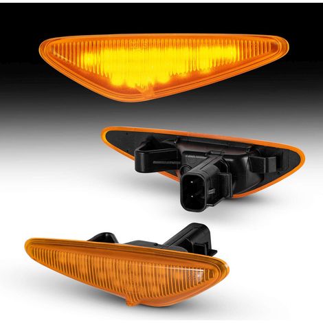 KIT 2 INDICATORI DI DIREZIONE LATERALI A LED COMPATIBILE CON Mazda 5 Cw anno 2010-2018 RX-8 anno 2009-2012 , VETRO GIALLO (1/5)