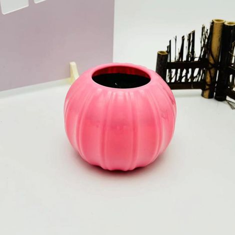 Vase Forme Citrouille - Pour Fleurs Séchées - Décoration Automne Halloween Merci - Intérieur Maison Bureau - 1 Pièce (1/5)