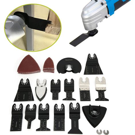 Ensemble de 56 lames de scie en acier à haute teneur en carbone pour le travail du bois, dents ondulées, noires, multifonctions (1/5)