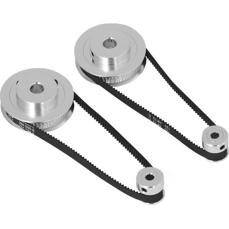 Zahnriemensatz, 20 Zähne, 60 Zähne, Aluminium-Synchronrad, 280 mm Länge, 6 mm Breite, Zahnriemen für 3D-Drucker, 8 mm/0,3 Zoll Bohrung (60 Zähne), 5 mm/0,2 Zoll Bohrung (20 Zähne) (1/5)