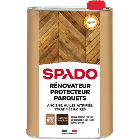 Rénovateur Protecteur parquets - Rénove, protège, ravive et embellit - Anti rayures - Anti tâches - Brillance et éclat - Non glissant - Cire d'abeille & miel - 1 L - Fabriqué en France (1/5)