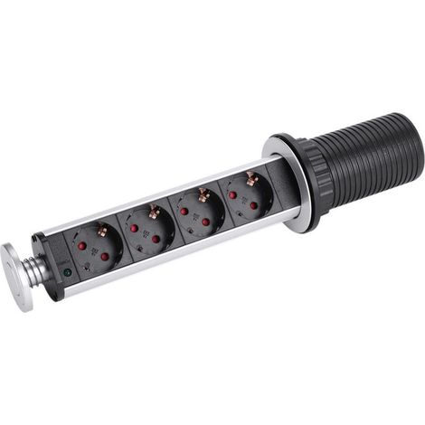 Multiprise rétractable 4 prises 220V Installation rapide Puissance 3500W Design compact pour bureau et cuisine (1/5)