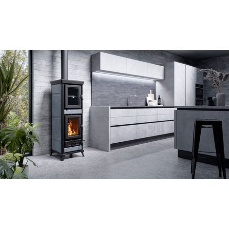 Poêle à bois avec four en pierre - THERMOROSSI Agnese Evo5 Stone 7.5 kW (1/5)