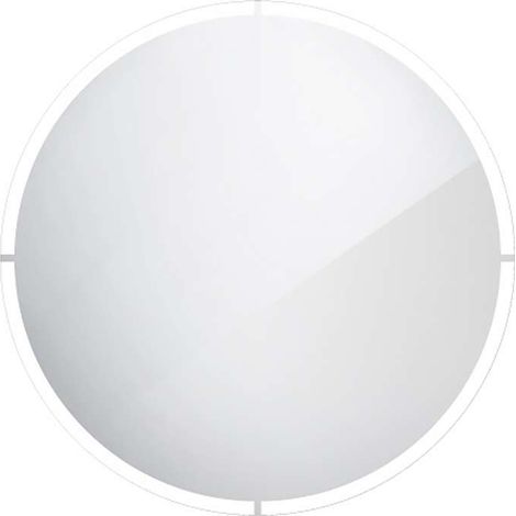Nimco Espejos - Espejo con luz LED, 80 cm, aluminio ZP 24002R