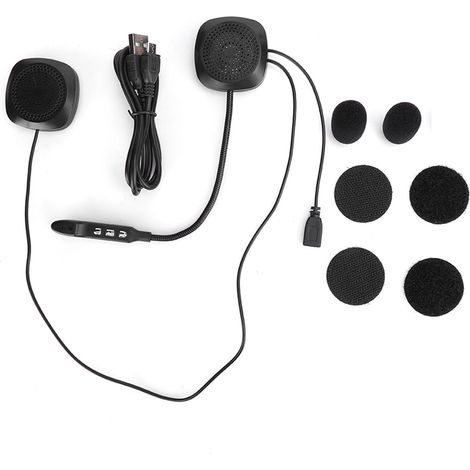 Eosnow Casque de moto Bluetooth 5.0, casque stéréo, appel mains libres, avec micro