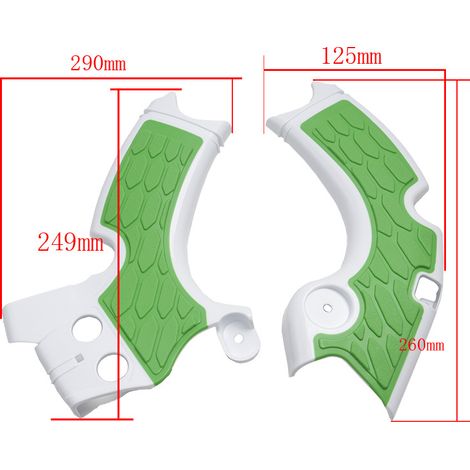 Plaque de protection en plastique pour cadre de moto Kawasaki KX250F 2015-2019 et KX250 2020. (1/4)