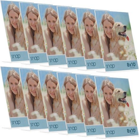 Lot de 12 cadres photo polyvalents et autoportants en acrylique transparent et durable, pour images de 20,3 x 25,4 cm, parfaits pour présenter des souvenirs avec style, pour maison ou bureau (1/5)
