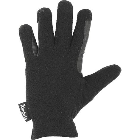 Guanti in pile con inserti in pelle sintetica: XL, Nero (1/3)