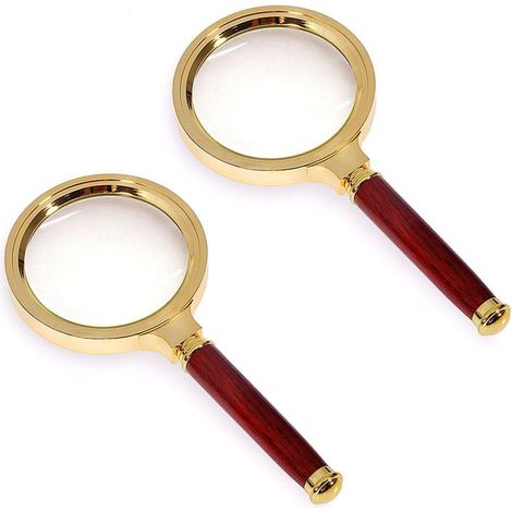 Loupe - Idéale pour la lecture, l'apprentissage en extérieur, l'expertise de bijoux, etc. - Grossissement x10, lot de 2, 60 mm