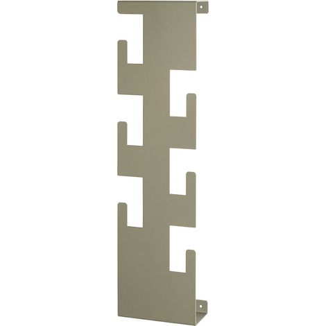 Garderobe murale, Patère murale en métal coloris vert -longueur 15 x profondeur 8 x hauteur 60 cm (1/5)