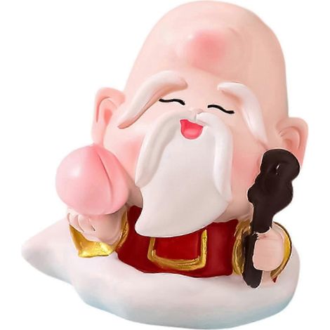 Figurine générique en résine représentant un immortel chinois, accessoire de décoration intérieure, cadeau mignon pour le tableau de bord de la voiture ou cadeau de pendaison de crémaillère-5cmx4cmx5. (1/5)