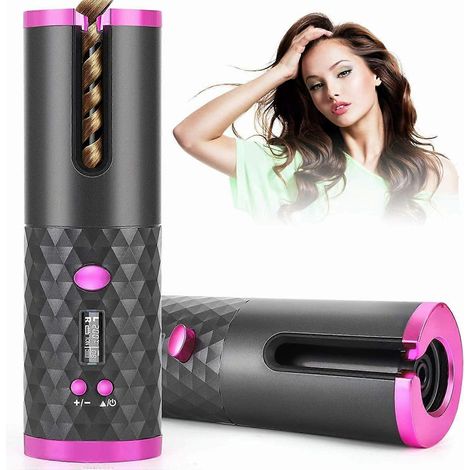 Fer à boucler automatique sans fil et rotatif, rechargeable par USB (1/5)
