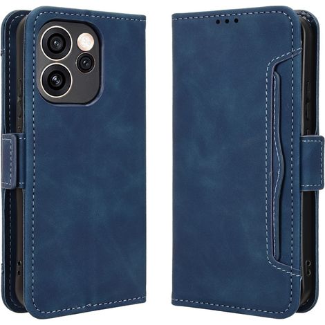 Custodia a libro per Oppo Reno 15 Pro, con scomparto per carte, blu (1/5)