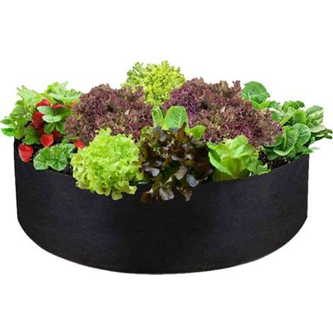 Sacs de culture de 57 litres (15 gallons) – Jardinières rondes surélevées en tissu avec 2 poignées – Contenants de culture durables et respirants, adaptés à la culture de légumes et de plantes d'extér (1/5)