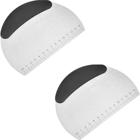 Tagliapasta in 2 pezzi, tagliapasta in acciaio inox, tagliapasta semicircolare in acciaio inox con dentellature, tagliapasta multifunzionale, affilato e leggero (1/5)