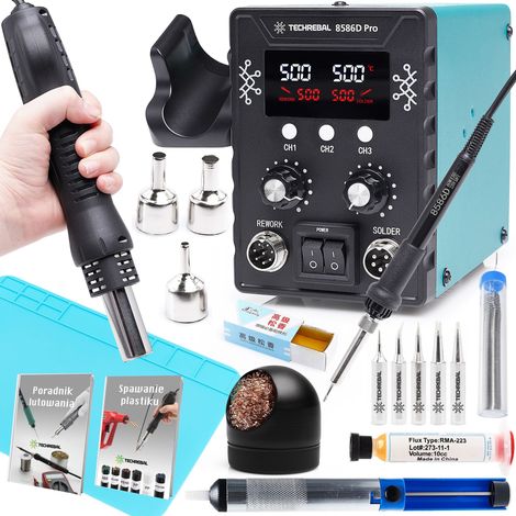 Stazione saldante 8586D + kit Komplet Pack
