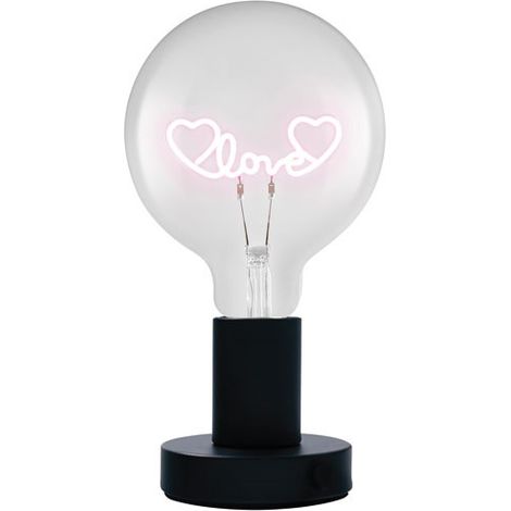OSRAM Lampe de table LED  1906 Letter Love, néon, 1,2 W, E27, noir, blanc extra chaud, câble textile (1/2)