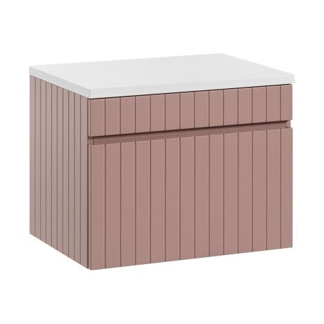 Ensemble meuble sous vasque + plateau - 60 cm - Emblamatic Rose - Livraison gratuite