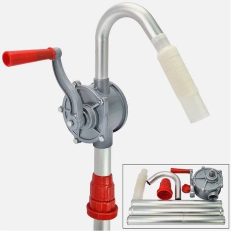 Pompe à fût à manivelle en aluminium, débit 20 L/min, longueur 127 cm, transfert d'huile et de diesel, pompe manuelle (1/5)