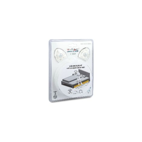 V-TAC VT-8068 BEDLIGHT KIT STRISCIA LED CON SENSORE E ALIMENTATORE PER LETTO MATRIMONIALE - SKU 2550 / 2551 Bianco Naturale (1/5)