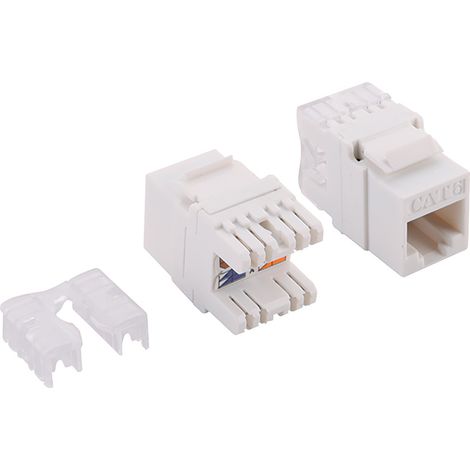 Connettore RJ45 UTP Cat.6 Keystone Femmina, Punch-down a 180°