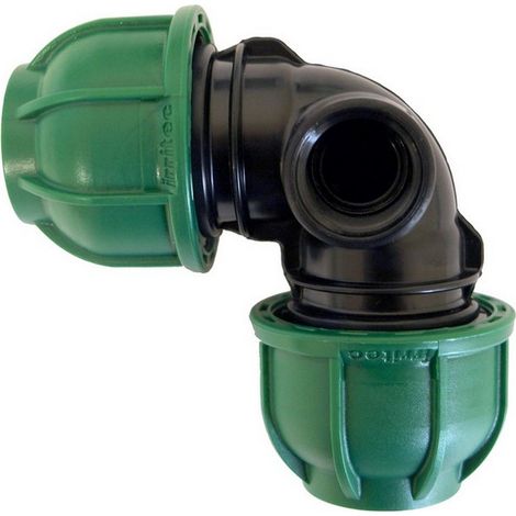 10PZ RACCORDO A COMPRESSIONE PN10 GOMITO 90° X POP-UP mis. 25x25x1/2