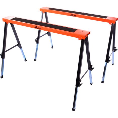 Vaunt Telescopic Saw Horse Twin Pack Adjustable Non Slip Trestle Pair V2003006