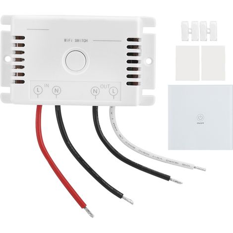 Interrupteur intelligent WiFi Tuya AC90-250V, contrôle à distance manuel et via application, pour maison connectée. (1/5)
