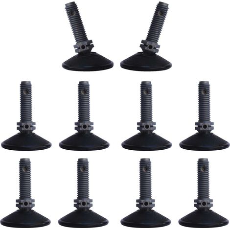Cyclingcolors – Pied niveleur réglable orientable avec rotule – Longueur tige 32mm – Charge max 150kg – Pour environnements corrosifs – Ø base 32mm (1/2)