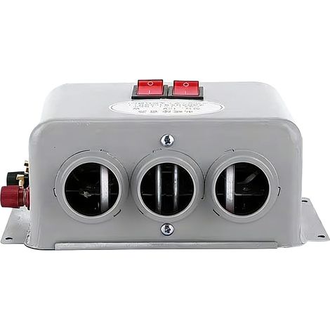 Riscaldatore per veicoli - Unità regolabile da 12 V a 24 V, ventola compatta con 3 impostazioni di calore, riscaldatore per parabrezza per auto, camion, camper, garage, uso interno