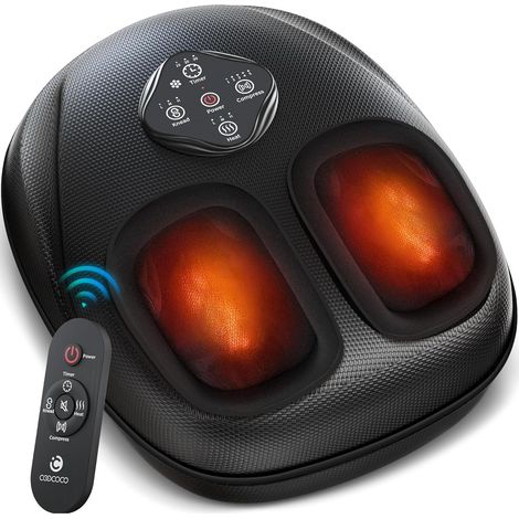 Massage des Pieds Shiatsu Électrique 2026 avec Télécommande et Compression, Appareil Massage des Pieds avec Pétrissage Profond, Masseurs de Pieds, Cadeau pour Femme Homme, Jusqu’à la 47 (1/5)