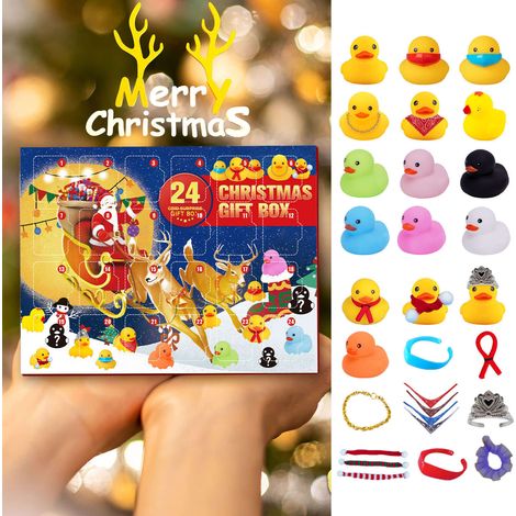 Adventskalender 2024 – 24 Weihnachtsüberraschungen – Enten-Geschenkset – Perfektes Weihnachtsspielzeug für Kinder (1/4)