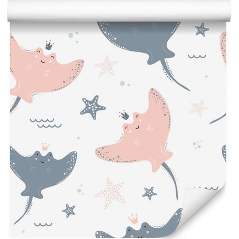 Papier peint animaux, étoiles et pois pour salon et chambre 50x1000 cm (1/5)
