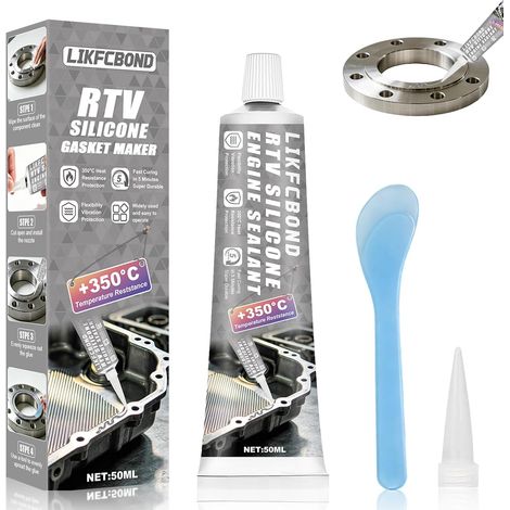 Pate a Joint Moteur, 50ML Gris Silicone RTV Neutre, Pâte D'étanchéité Pour Couvercles de Soupapes, Collecteurs D'admission, Carters de Pompe à eau, Moteurs de Précision (1/5)