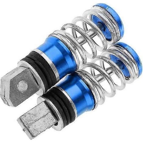 Paar Motorrad-Fußrasten aus Aluminium mit Federung hinten, 105 x 30 mm – Blau (1/5)