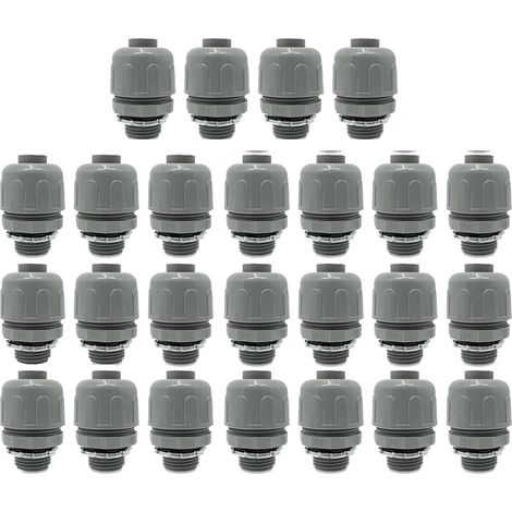 Connecteurs Étanches Aux Liquides - Connecteurs de Conduits Électriques en PVC - Conduit Droit Flexible Non Métallique 1/2 Pouce 25 Pièces (1/5)