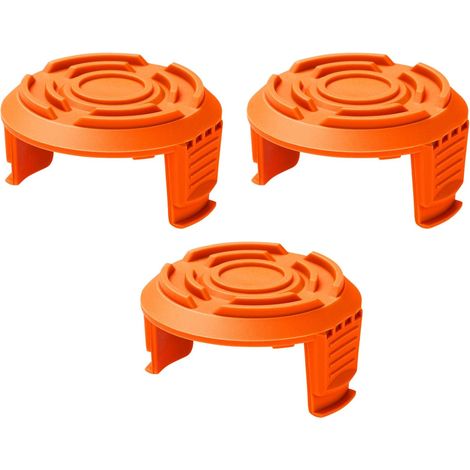 Lot de 3 couvercles de rechange compatibles Worx, protection pour débroussailleuse Weed Eater WA0010 et WA6531, capot adapté pour coupe-bordures électriques, pièce détachée de remplacement, couleur no (1/5)
