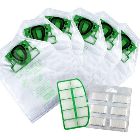 Sacchetti folletto vk 200 vk 220 6 pz con profumi e filtri