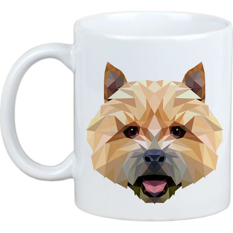 Tazza con foto e scritta "Norwich Terrier" e immagine geometrica del cane Art-Dog. (1/5)