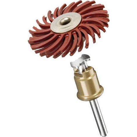 S473 Präzisions-Schleifbürste, 25 mm Durchmesser, Körnung 220 für Feinschleifen und Polieren (1/5)