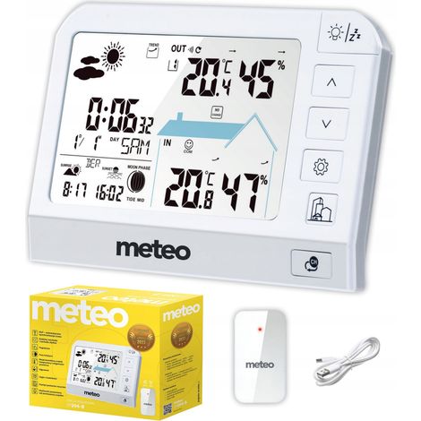 ESTACIÓN METEOROLÓGICA HIGRÓMETRO METEO SP204 SENSOR EXTERIOR DCF