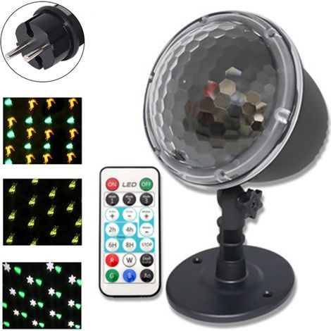 Projecteur Lumineux Festif - Motifs Noël et Halloween - Télécommande Rotative - IP65 Étanche - Pour Intérieur Extérieur Jardin Maison - 1 Pièce (1/5)