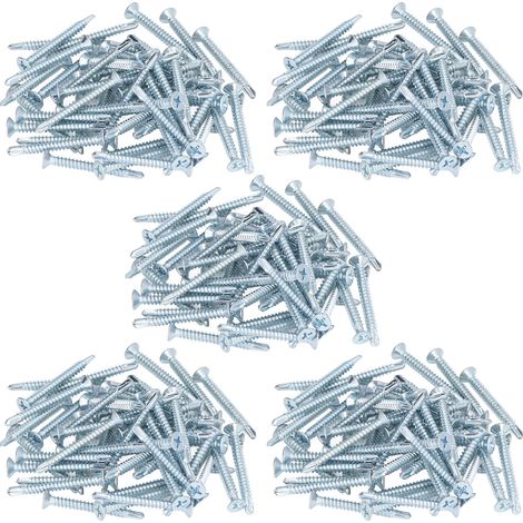 250 Vis autoperceuses tête fraisée cruciforme, acier carbone zingué, fixation M4.2x38 (1/5)