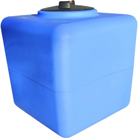 Serbatoio Acqua Potabile 100L Quadrato - 200L, 300L Rettangolare Polietilene Per Raccolta Acqua, Cisterna Esterno Blu, per Utilizzo Fuori Terra 100 LT