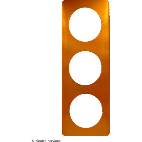 Plaque Céliane Métal 3 postes Finition: Orange Snake